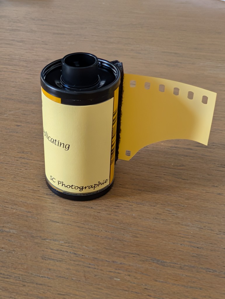 Eastman 2366 cassette with yellow film strip